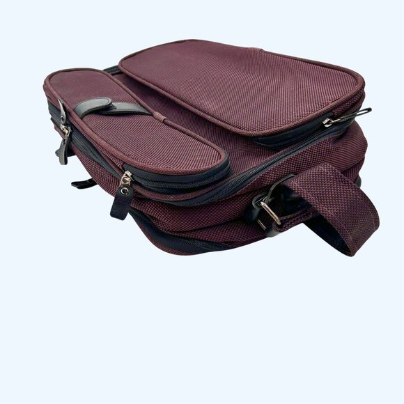 VTG SAMSONITE SILHOUETTE 5 MAROON & BLACK CARRY-ON TRAVEL BAG W/ MIRROR MULTI CO - Picture 5 of 8